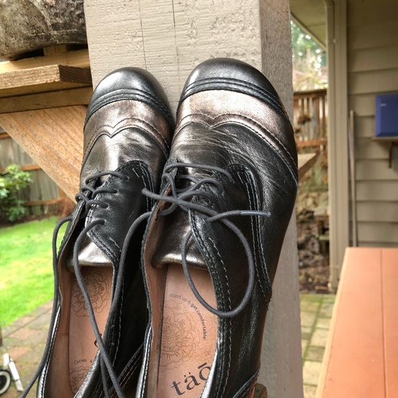 Taos pump heel lace up shoes bronze brown shimmer - Picture 1 of 7